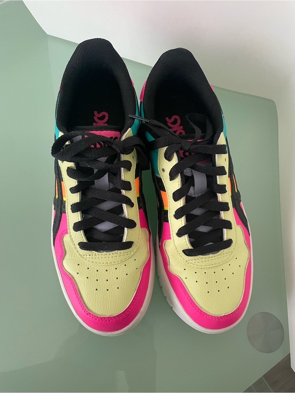 Asics Japan S PF Womens Platform Athletic Sneakers in Huddle Yellow Size 7 Shoes - Picture 11 of 16